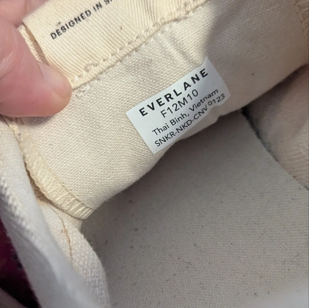 Everlane The‎ Tread Bare Sneaker Canvas Gum Sole Unisex Lightweight Shoe 12/10